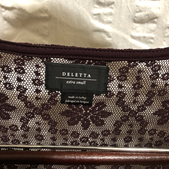 SALE Anthropologie Deletta Burgundy Wool Dress - Picture 5 of 6